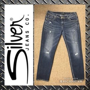 silver jeans sam dark wash